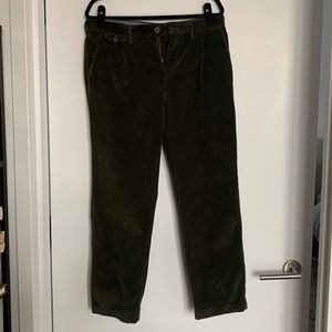 J Crew Single Pleat Wide Wale Corduroy